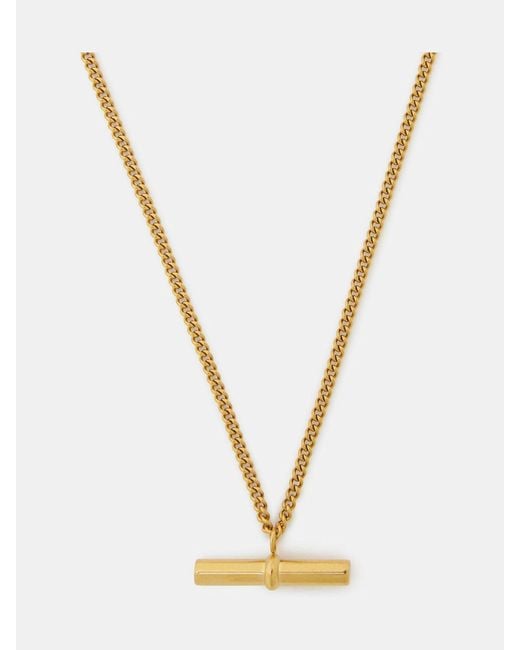 Accessorize White Stainless Steel T-Bar Pendant Necklace