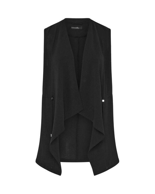 Evans Black Waterfall Waistcoat