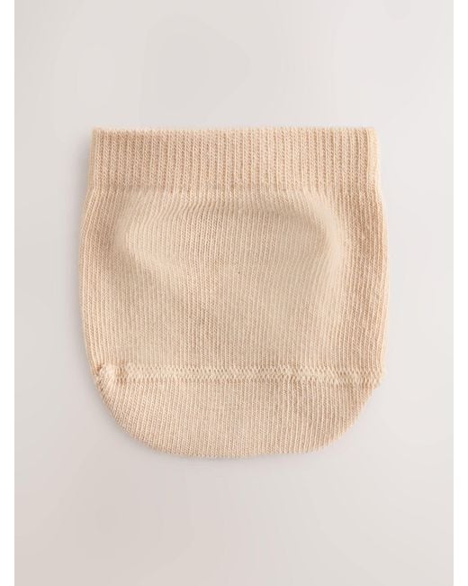 Next Natural Latte Toe Topper Mule Socks 2 Pack