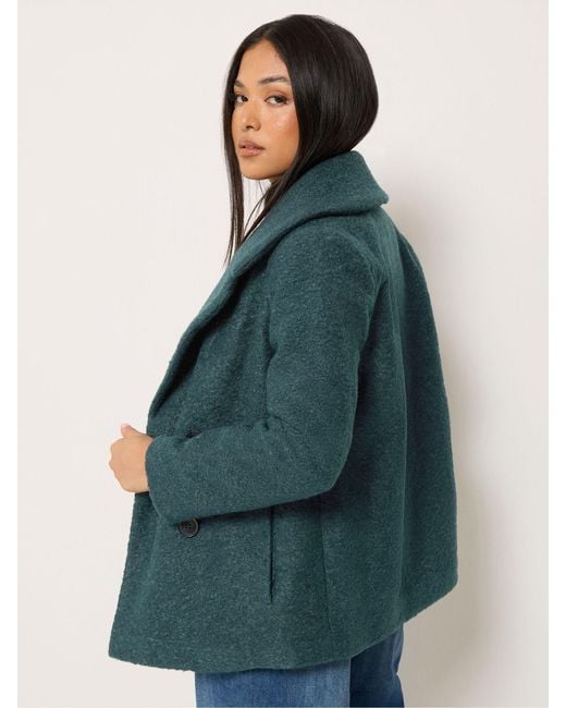 M Com Green Petite Boucle Peacoat