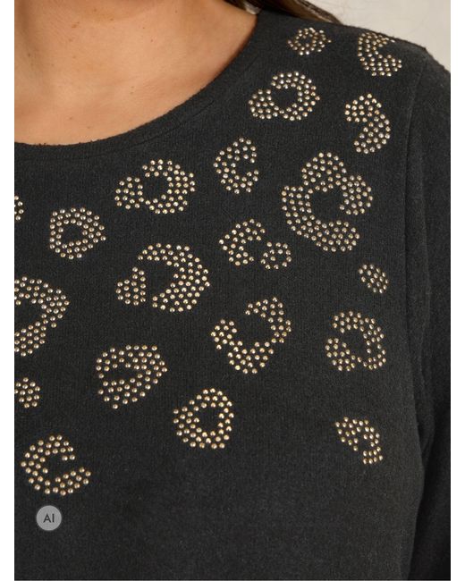 Evans Black Embellished Top