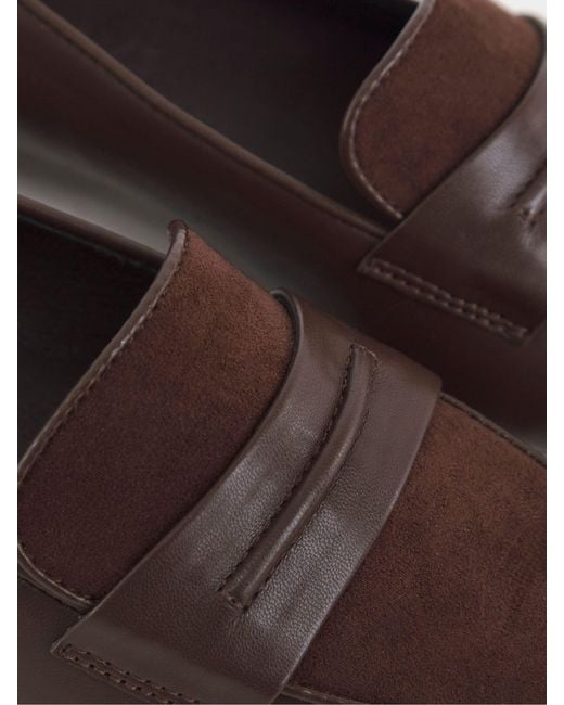 JD Williams Brown Wide Fit Block Heel Loafers