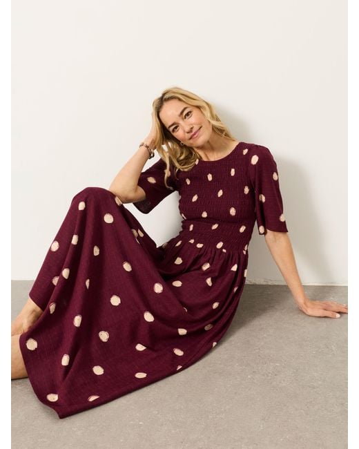 FatFace Red Fatface Petite Alice Midi Dress