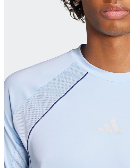 Adidas Blue Tech Apparel Climacool T-Shirt for men