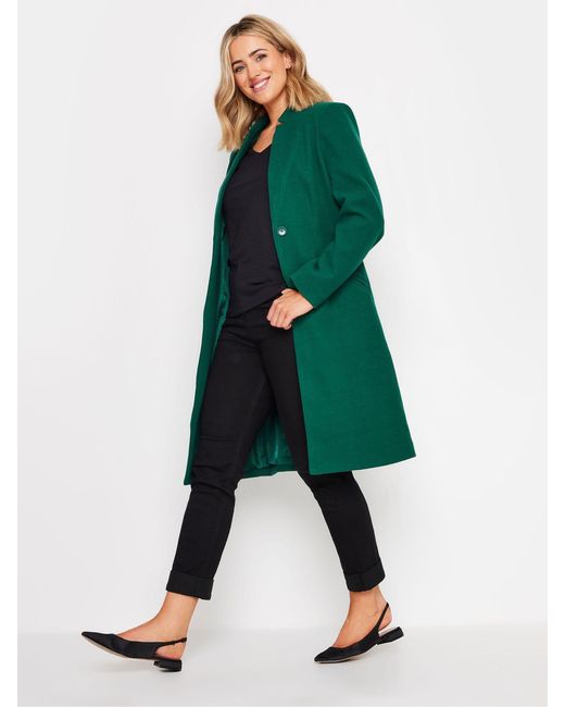 M Com Green Tailored City Coat