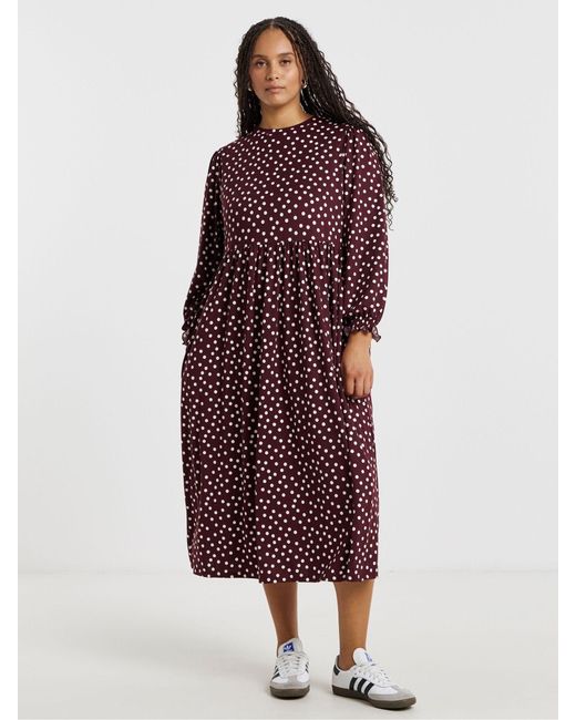 Simply Be Red Supersoft Midi Dress