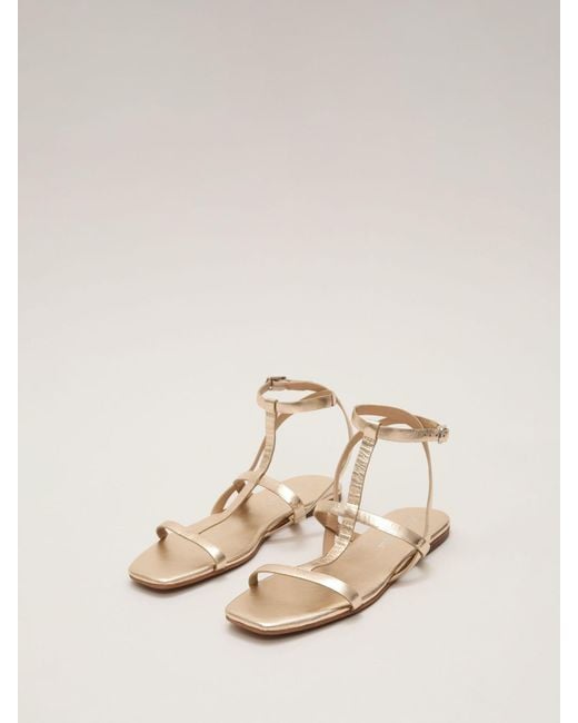 Phase Eight Natural Phase Eight Strappy Flat Sandals