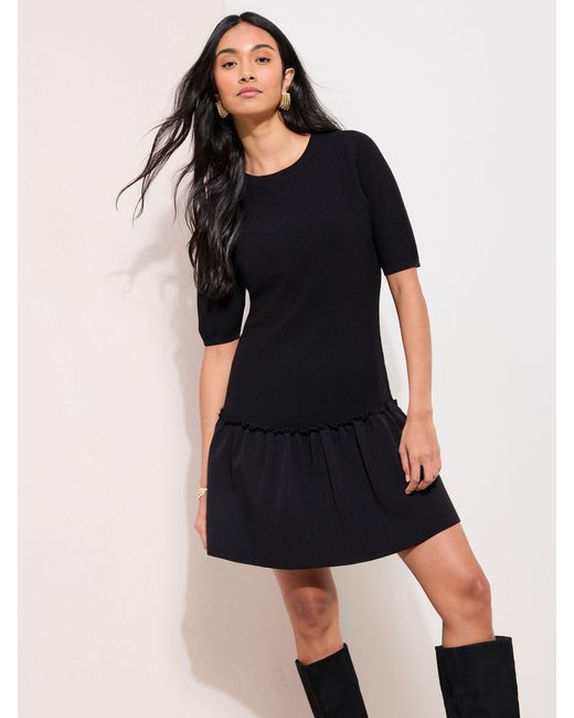 Friends Like These Peplum Knit Mini Dress in Black | Lyst Friends Like These Peplum Knit Mini Dress in Black | Lyst