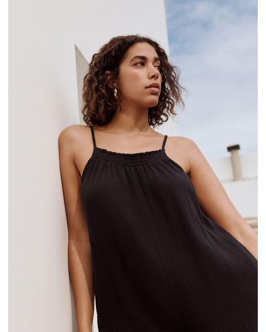 Next Black Double Cloth Playsuit