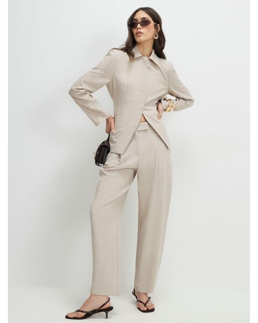 River Island Natural Soft Tailored Fitted Shacket
