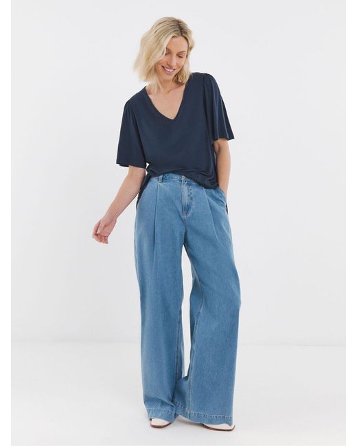 JD Williams Pink V-Neck Angel Sleeve Top 2 Pack