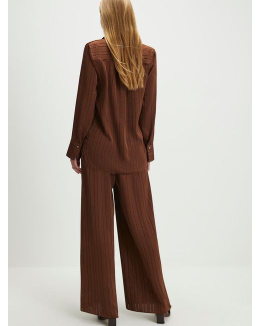 River Island Brown River Island Stripe Elasticated Trousers