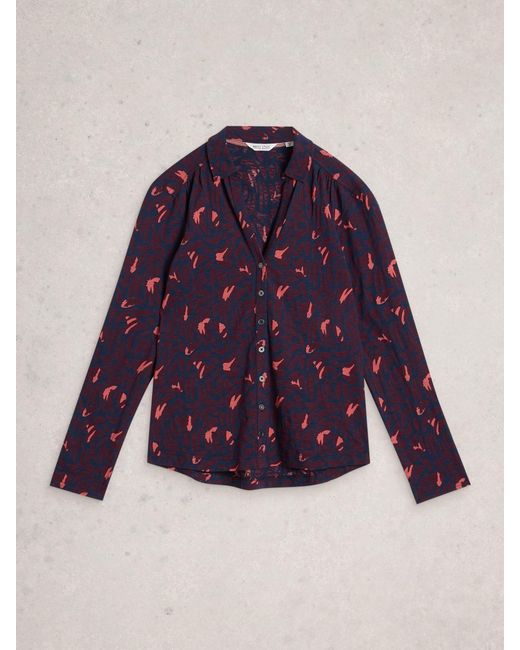 White Stuff Purple Annie Jersey Shirt