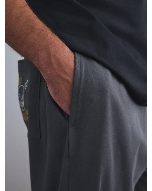 Next Black Halloween Jersey Pyjamas Set for men