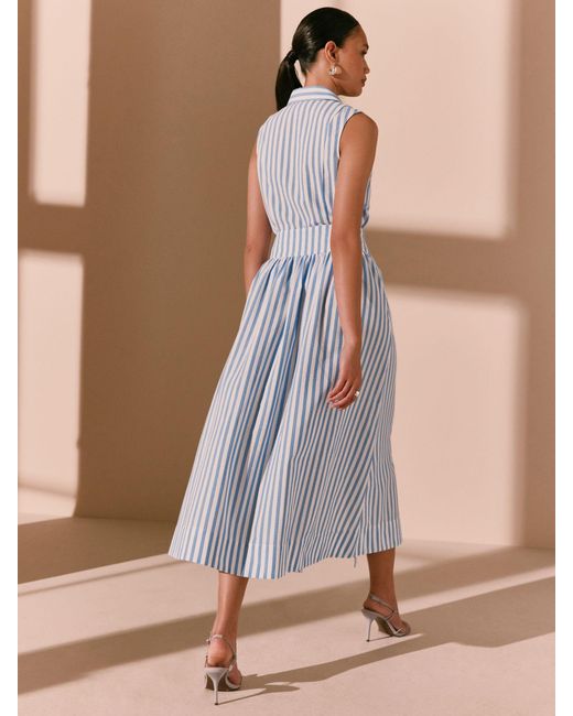 Next Blue Button Down Maxi Skirt