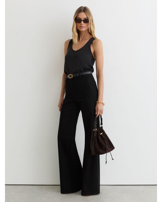Reiss Ruby - Black Silk-front Vest, S (us 4-6)