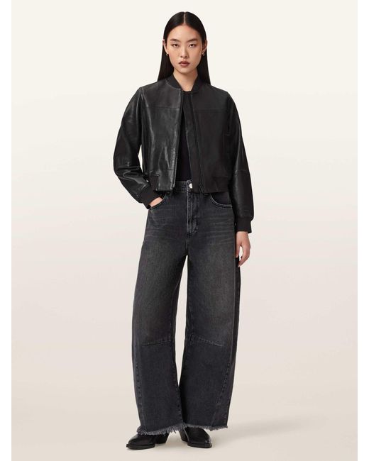 AllSaints Black Allsaints Repurpose Bomber Jacket