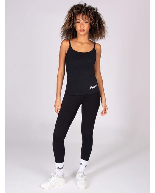 Pineapple Black Supersoft Strappy Vest