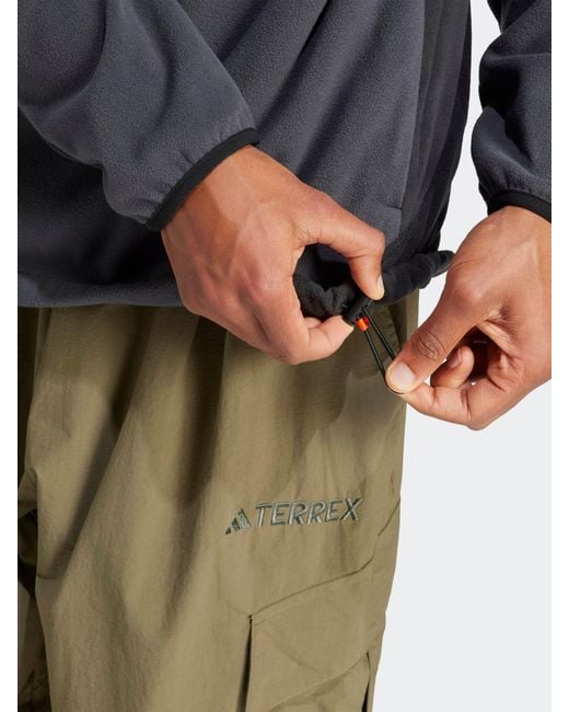 Adidas Originals Blue Adidas Terrex Multi Climawarm Anorak Fleece for men