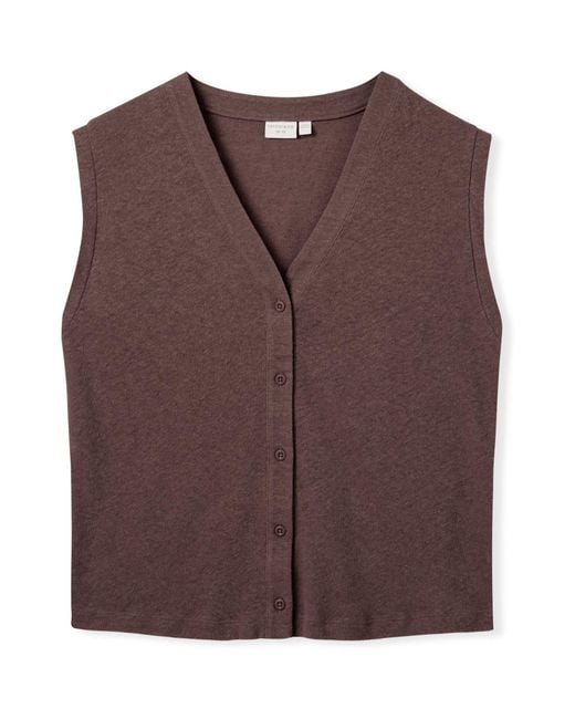 Celtic & Co. Brown Button Through Top