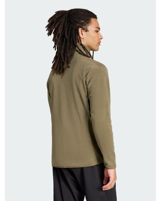Adidas Green Terrex Multi Essentials Full Zip Fleece Jacket for men