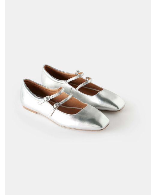 Mint Velvet Gray Ballett-Pumpseu 39 (Uk 6)