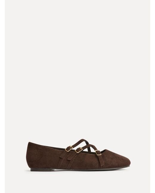Linzi Matrix Mary Jane Flats With Triple Straps in White | Lyst