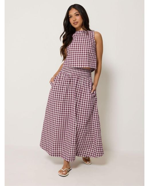 PixieGirl Petite Red Pixiegirl Petite Gingham Shell Top