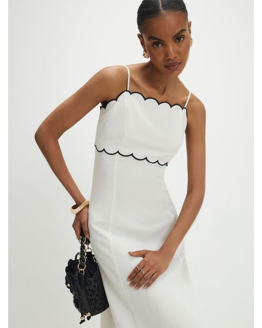 river island white linen dress Buy River Island White Frill Tailored Dress from the Next UK online shop