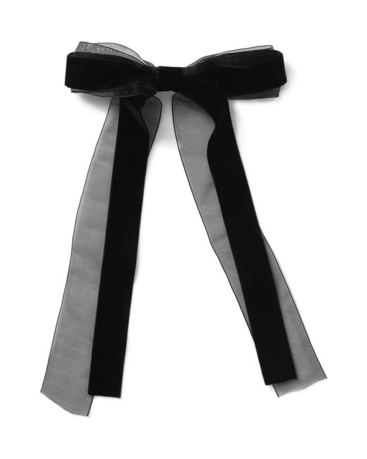 Aela Black Organza Skinny Hair Bow