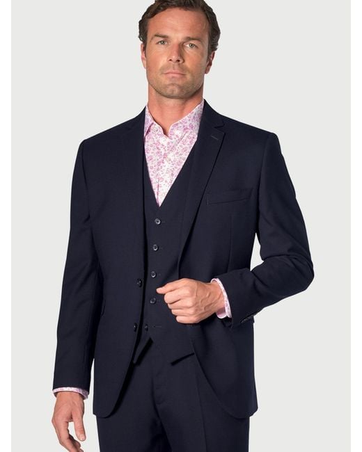 Brook Taverner Blue Suit Jacket for men