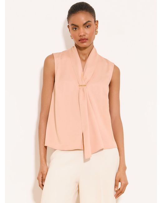 Lipsy Pink Satin Tie Neck Sleeveless Blouse