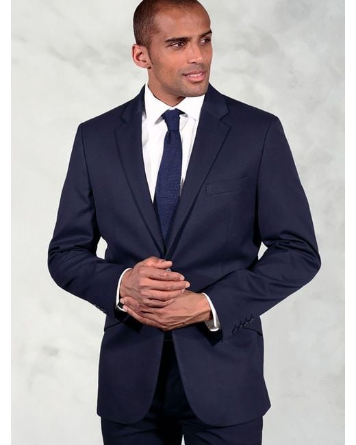 Brook Taverner Blue Plain Suit Jacket for men