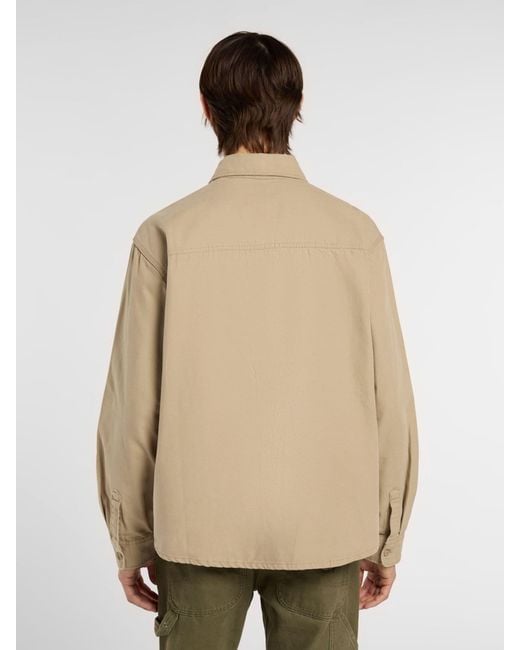 Dickies Natural Canvas Button Through Shirt for men