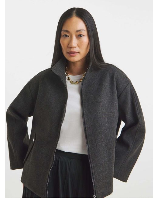 JD Williams Black Funnel Neck Jacket