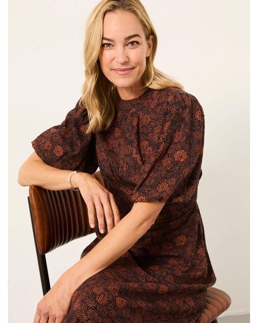 FatFace Brown Fatface Mila Regular Midi Dress