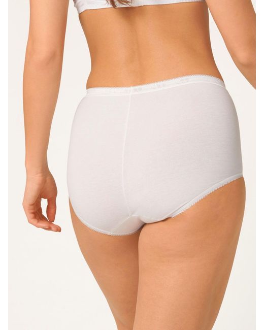Sloggi White High Waist Basic+ Maxi Knickers 3 Pack