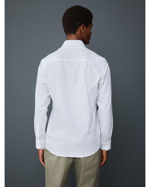 Next Gray Regular Fit Long Sleeve Soft Touch Smart Shirt for men