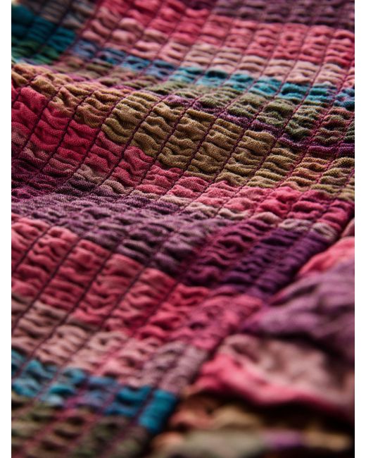 Next Pink Check Rara Mini Skirt