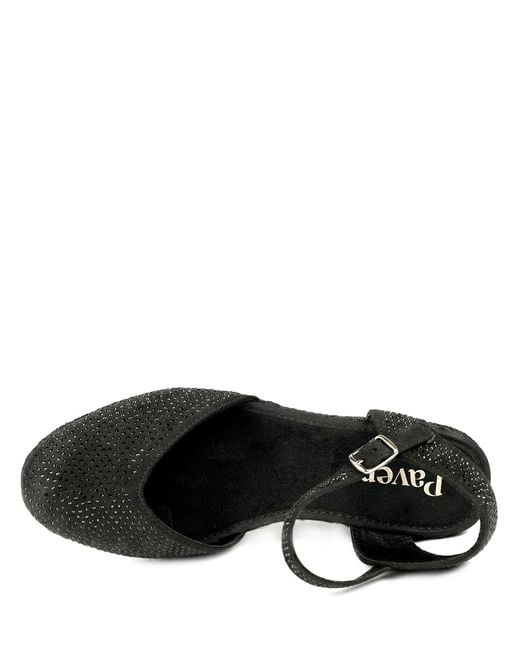 Pavers Black Memory Foam Buckled Espadrilles