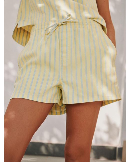 Next Metallic Drawstring Mini Shorts