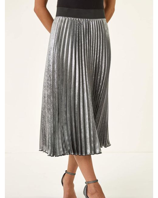 Roman Green Petite Pleated Skirt