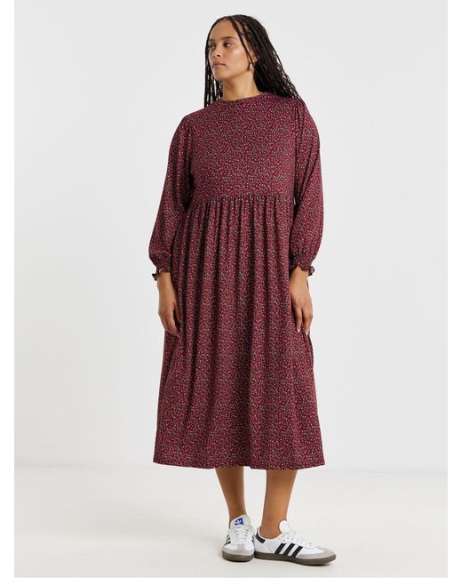 Simply Be Red Supersoft Midi Dress