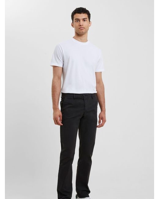 French Connection Black Stretch Chino Trousers for men