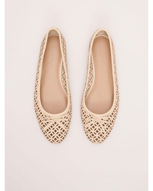 Phase Eight Natural Phase Eight Leather Ballet Pumps
