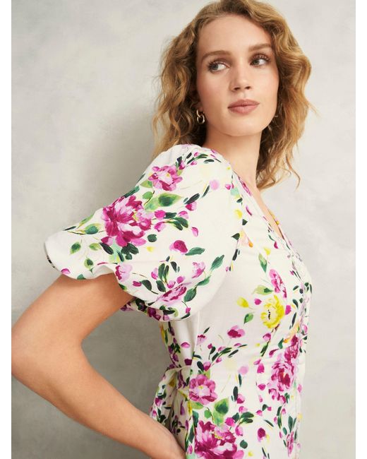 Hobbs Womens White Petite Taylor Dress dresses