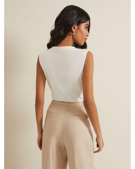 Phase Eight White Phase Eight Sutton Drape Top