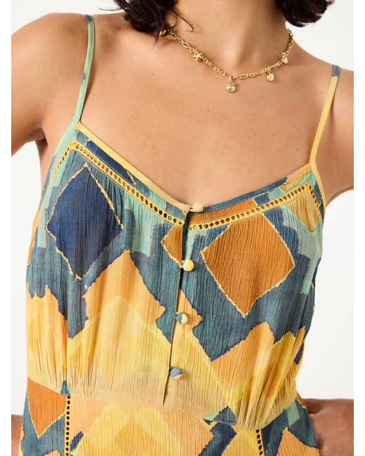 FatFace Metallic Fatface Mae Midi Dress