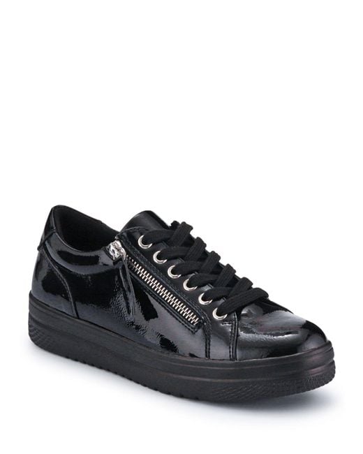 Pavers Black Chunky Platform Trainers