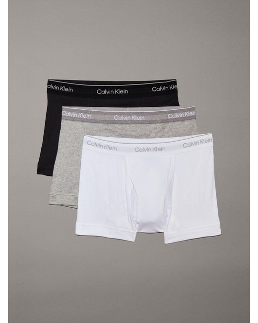 Calvin Klein Multicolor 3 Pack Trunks Cotton Classics for men